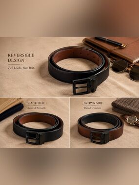 Swiss Gear Reversible Black/Brown Belt